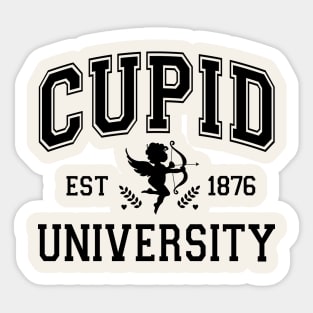 Cupid University Est 1876 Valentine Sticker